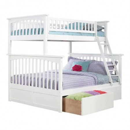 B1412 Wh : Giường 2 Tầng + Hộc Kéo - 1m2 / 1m4 B1412 Wh : Giường 2 Tầng + Hộc Kéo - 1m2 / 1m4
